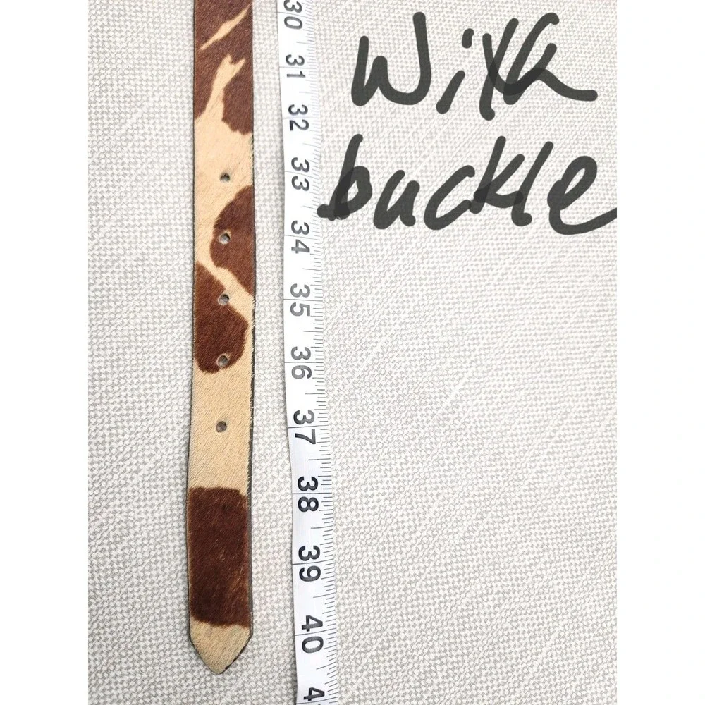 Classiques Entier XL Belt Animal Print Leather PR4229 Brown Tan Flaw
